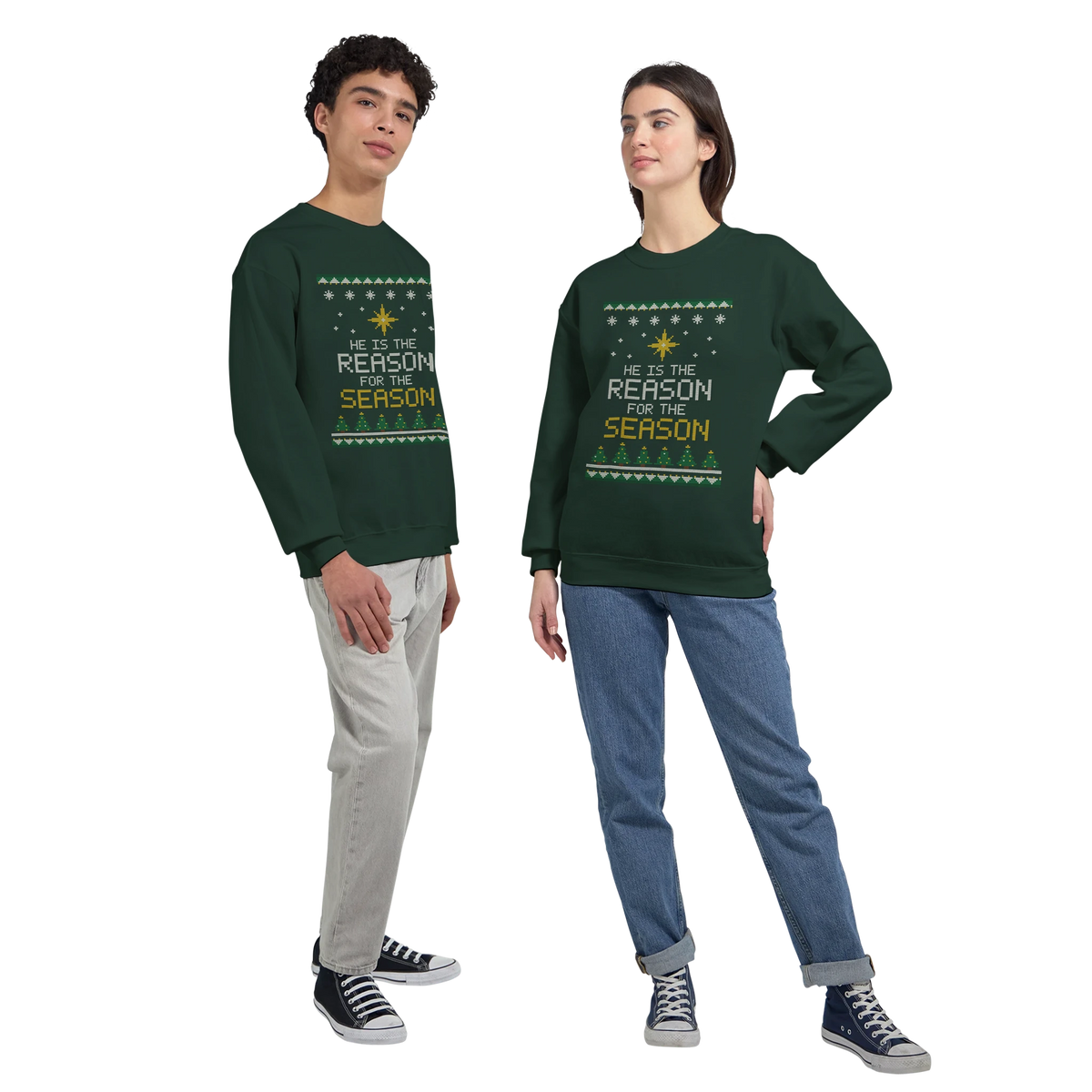 Grim julesweater – He Is the Reason for the Season | Unisex sweatshirt